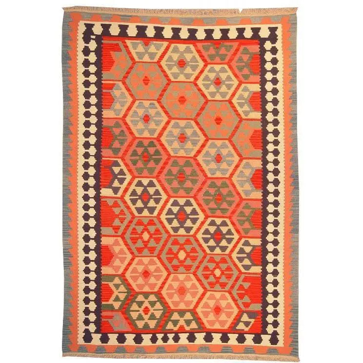 One Of The Kind Ardabil Persian Kilim 8'10" x 5'10"